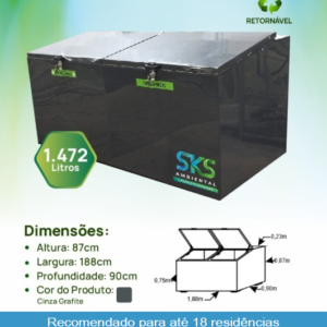 Lixeira Container 1472 L